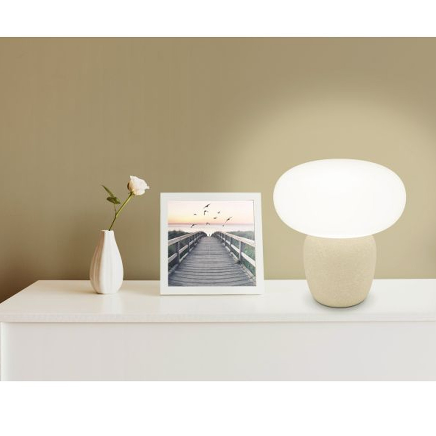 LAMPARA DE MESA CAHUAMA 1X40W BLANCO - 4