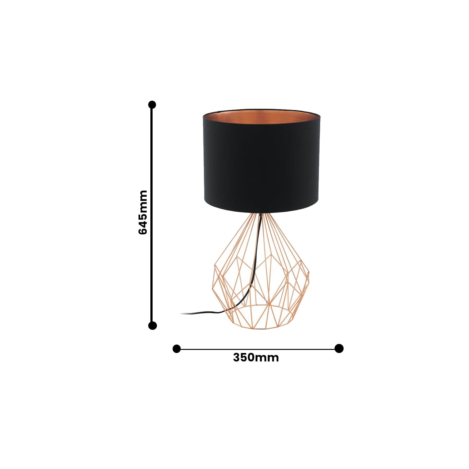 LAMPARA DE MESA PEDREGAL 1 1X60W - 2