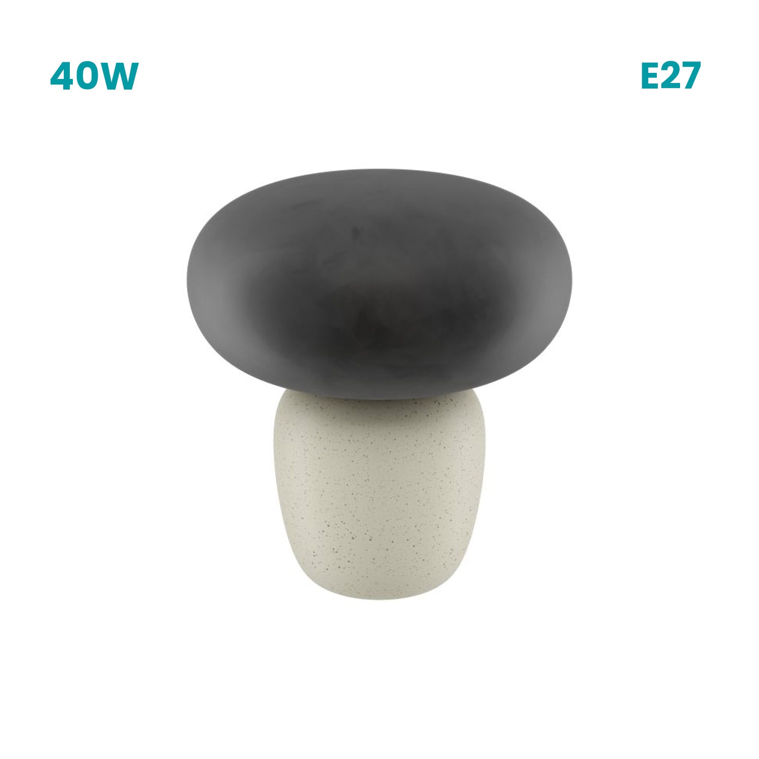 LAMPARA DE MESA CAHUAMA GRIS 1X40W D275 - 1