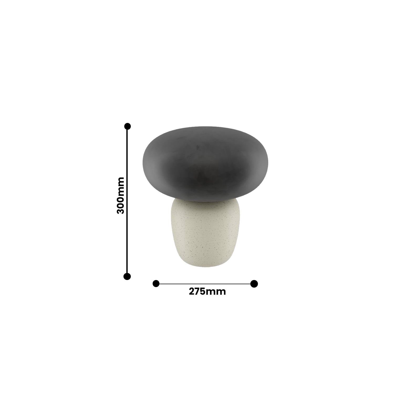LAMPARA DE MESA CAHUAMA GRIS 1X40W D275 - 2