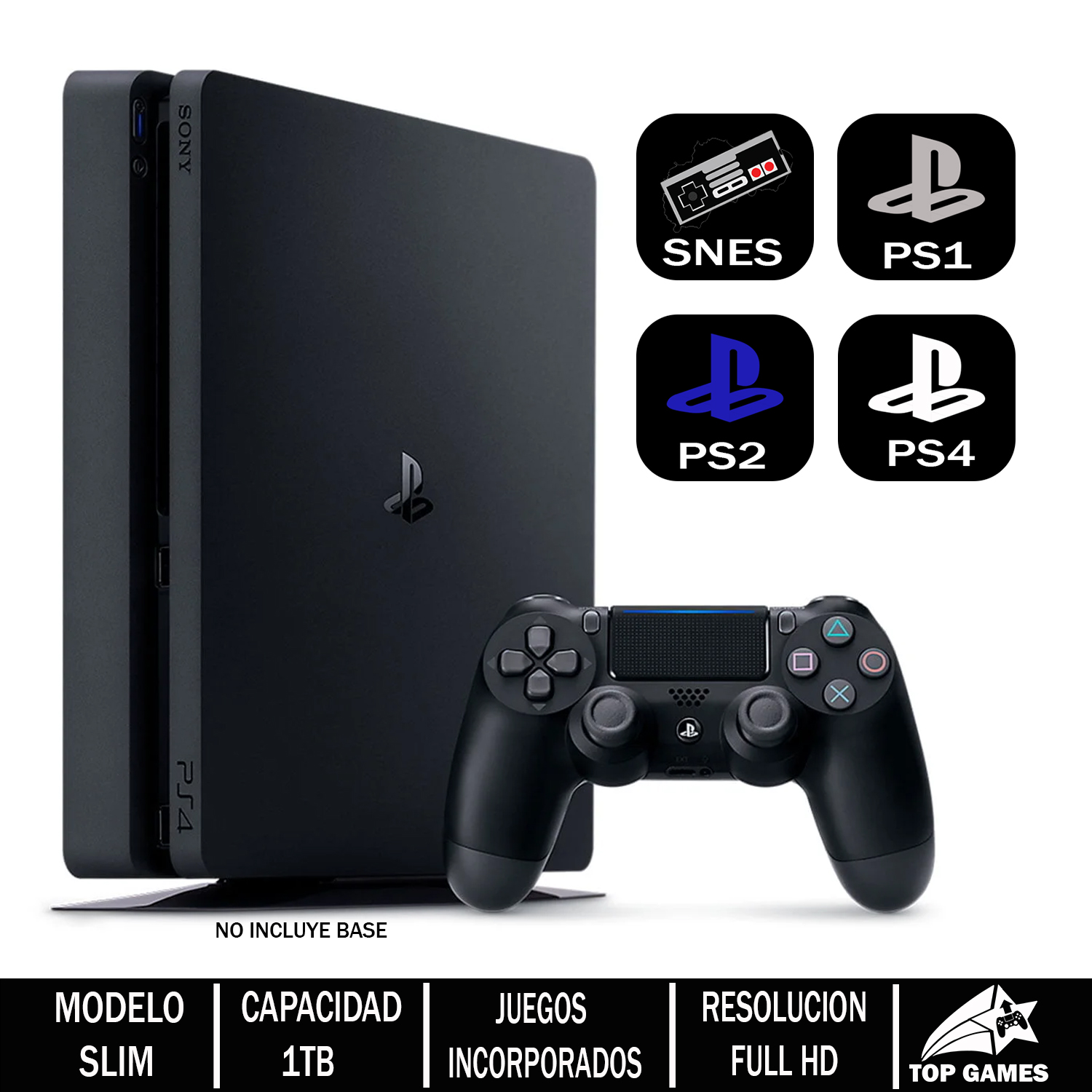 CONSOLA PS4 SLIM 1TB REACONDICIONADA CON JUEGOS - 1