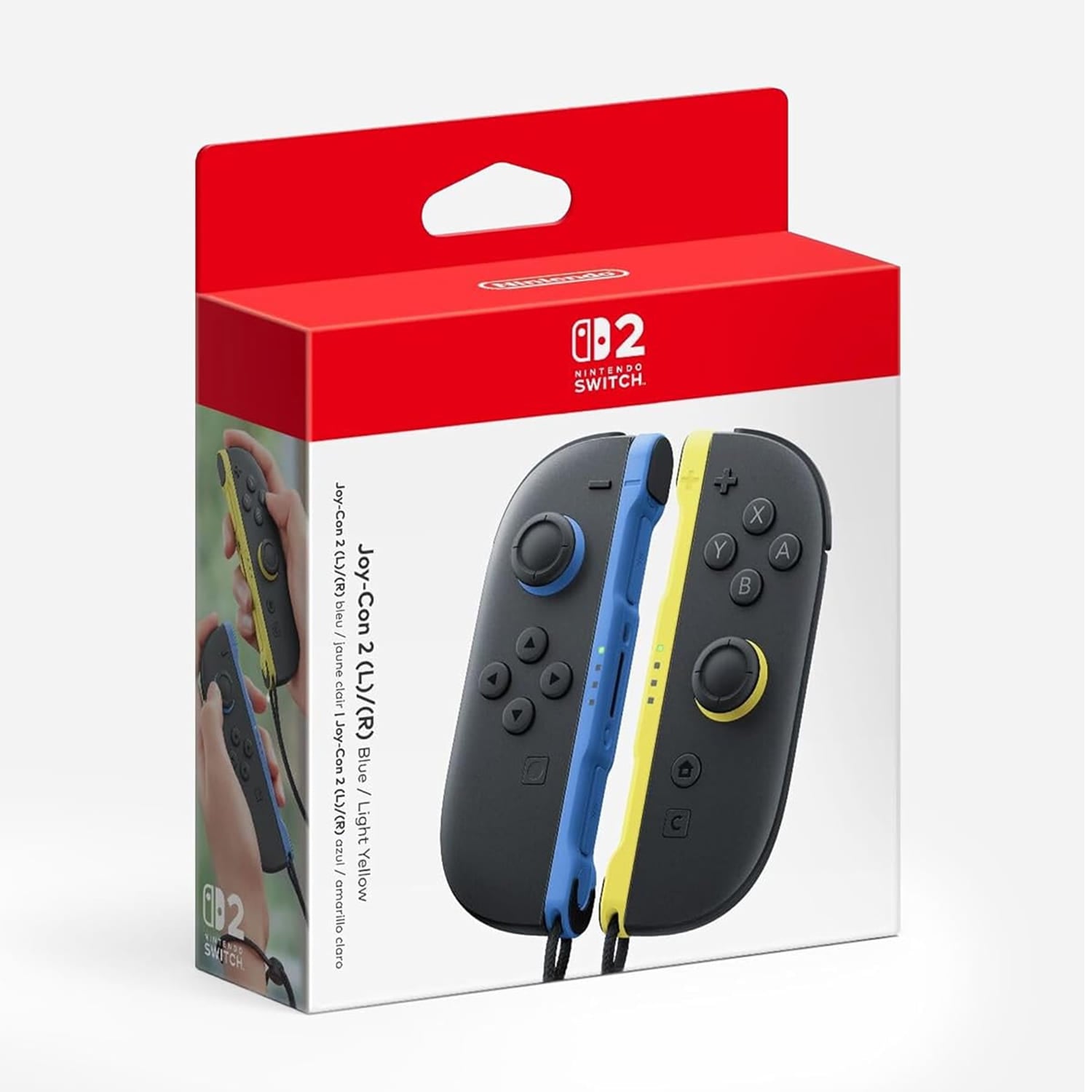JOY CON NINTENDO SWITCH 2: BLUE - LIGHT YELLOW - 1