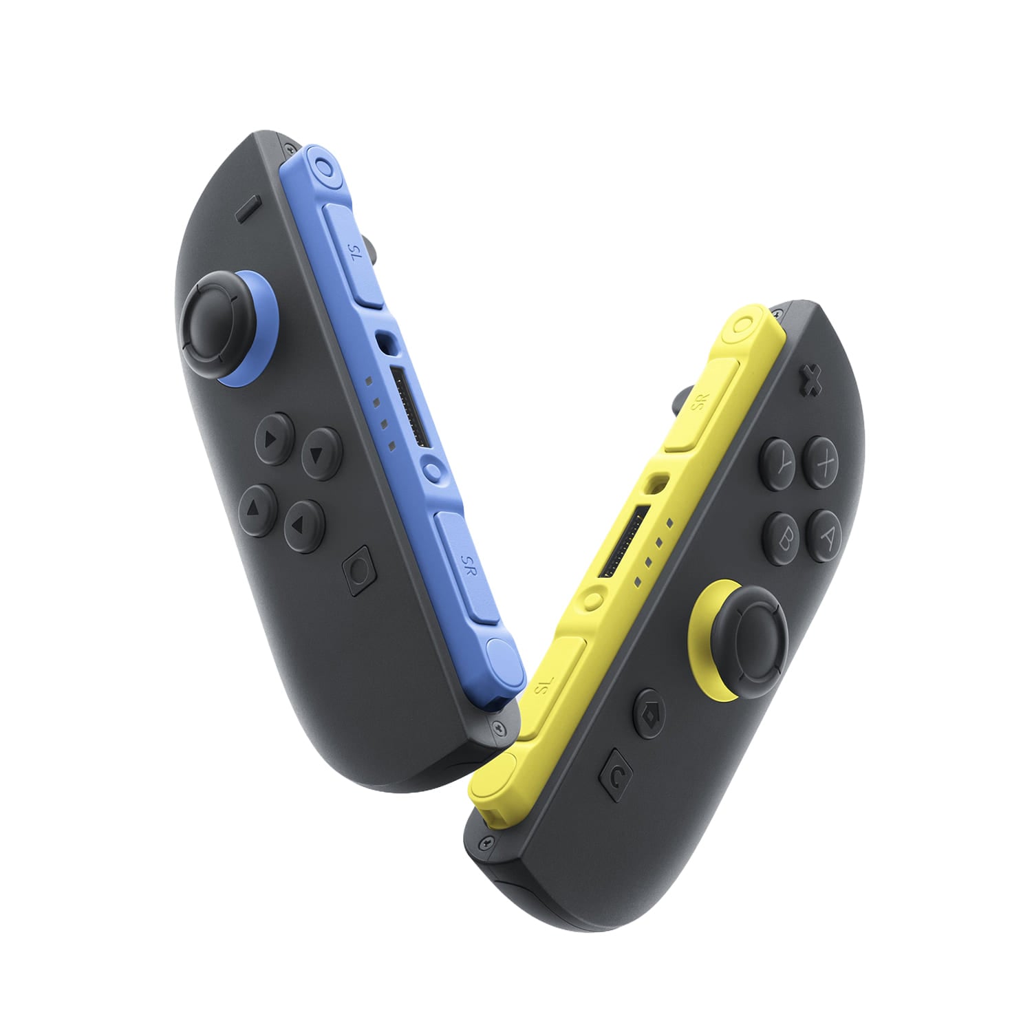 JOY CON NINTENDO SWITCH 2: BLUE - LIGHT YELLOW - 3