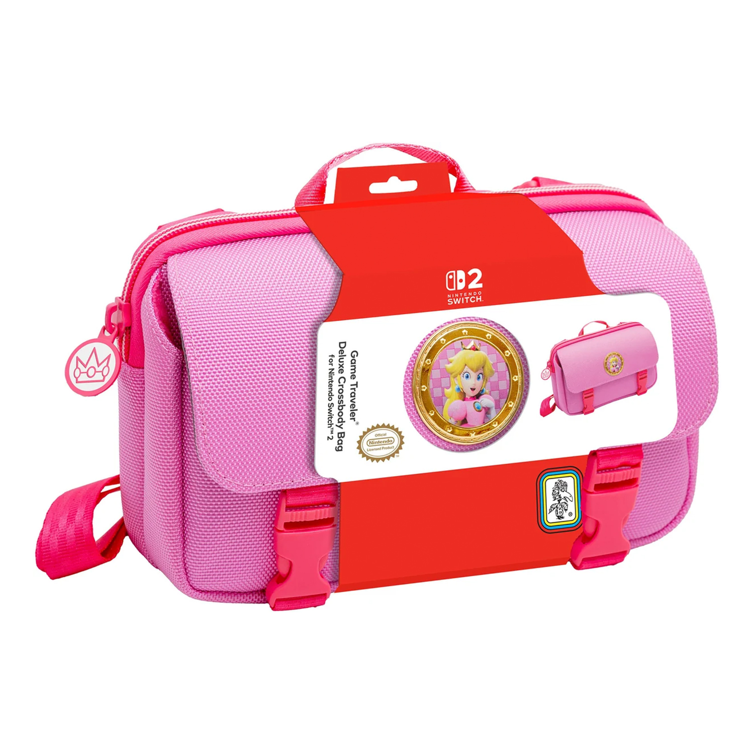ESTUCHE GAME TRAVELER DELUXE CROSSBODY BAG PEACH ROSA PP17 PARA NINTENDO SWITCH 2 - 1