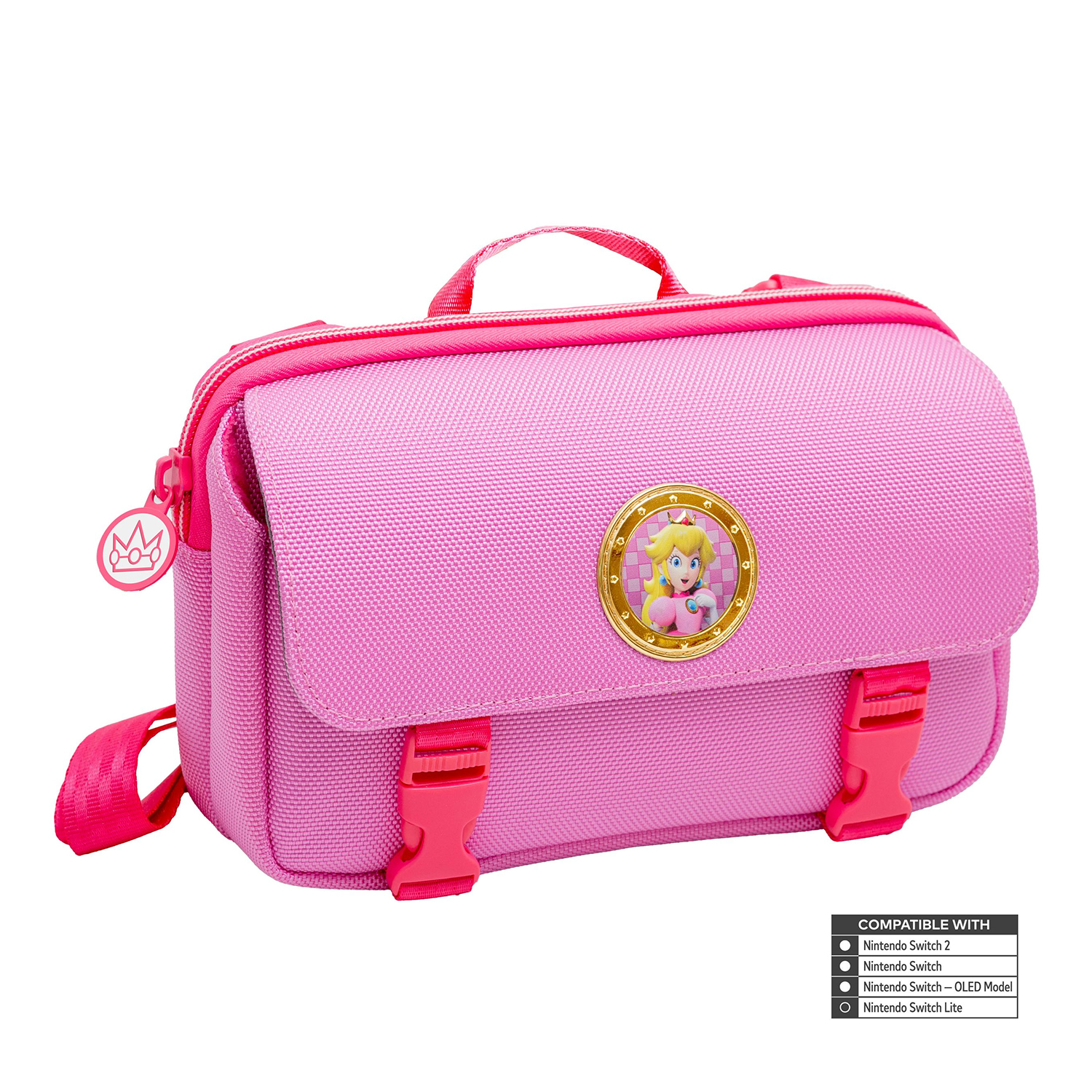 ESTUCHE GAME TRAVELER DELUXE CROSSBODY BAG PEACH ROSA PP17 PARA NINTENDO SWITCH 2 - 2