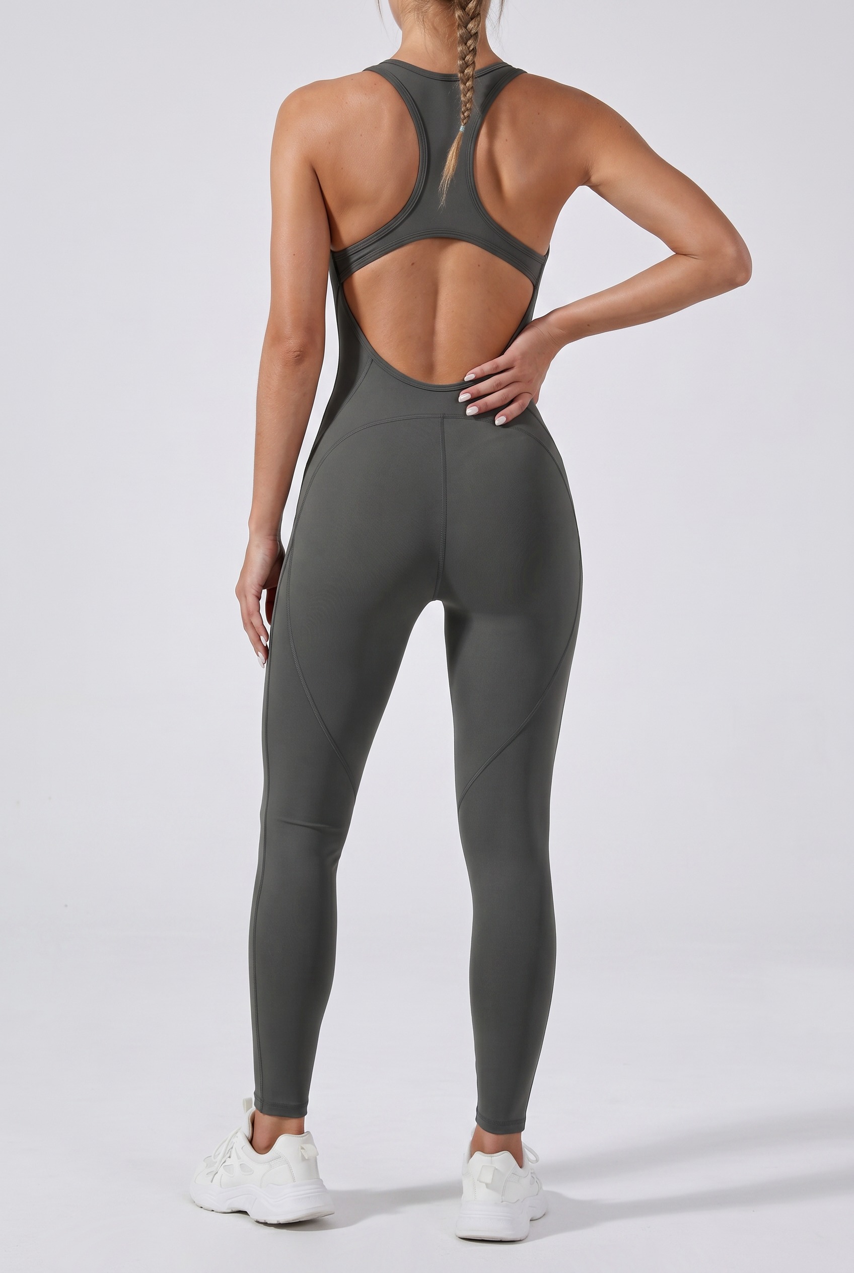 ENTERIZO DEPORTIVO MUJER DYNAMIC GRIS OSCURO - 2