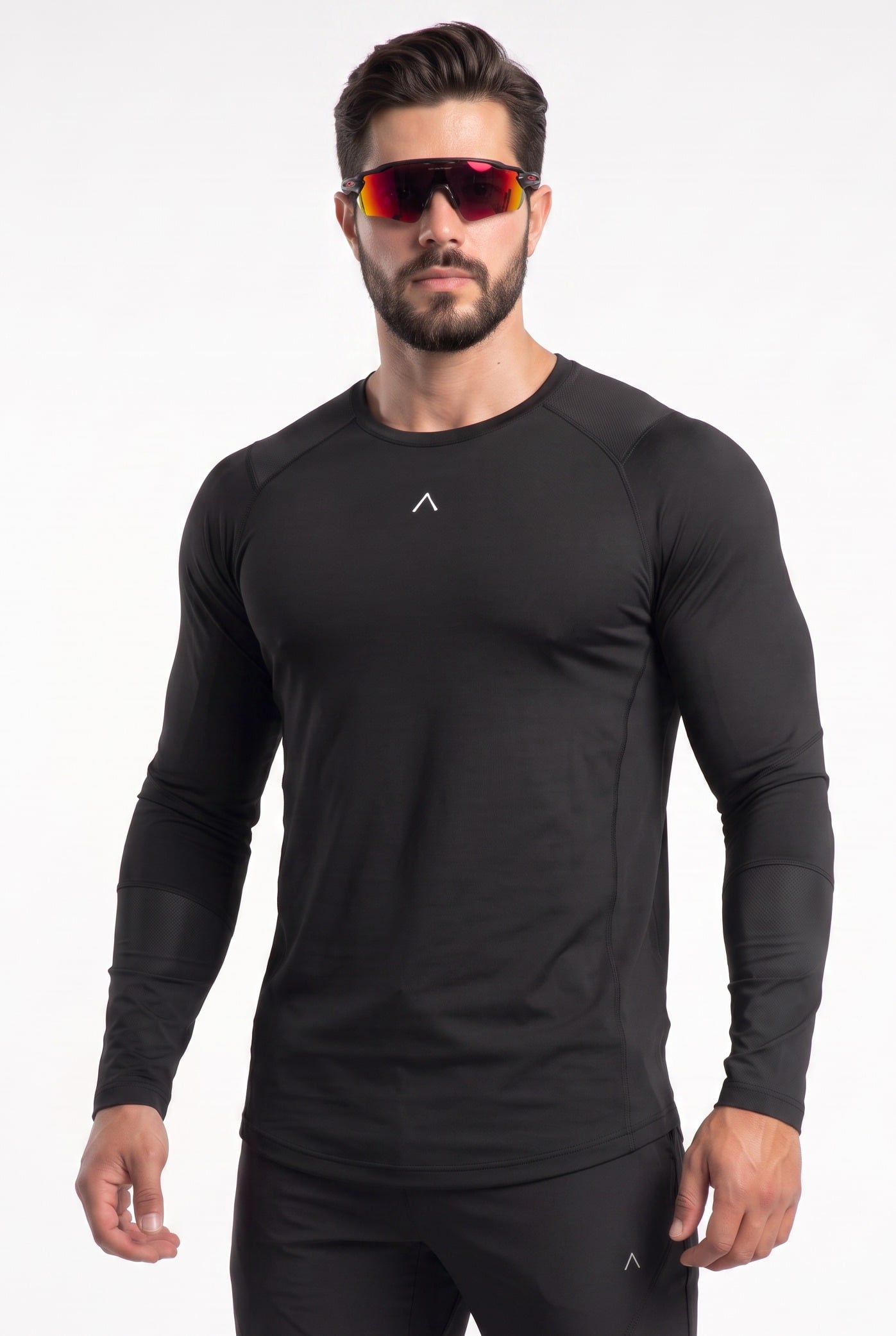 POLO MANGA LARGA DEPORTIVO HOMBRE VELOCITY NEGRO - 1