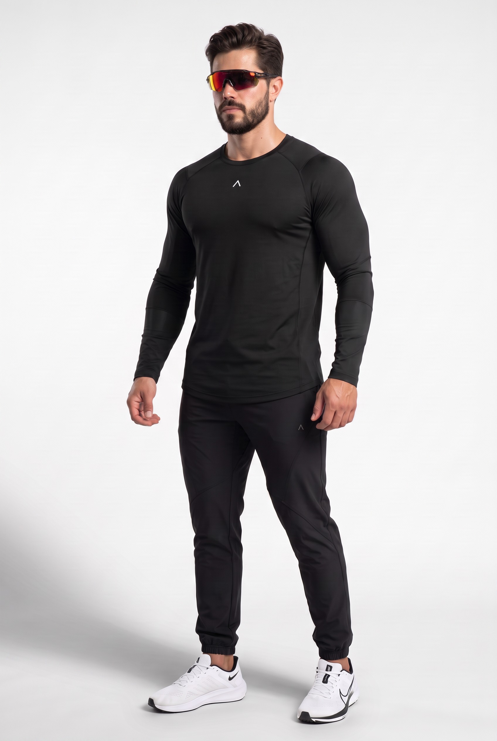 POLO MANGA LARGA DEPORTIVO HOMBRE VELOCITY NEGRO - 4