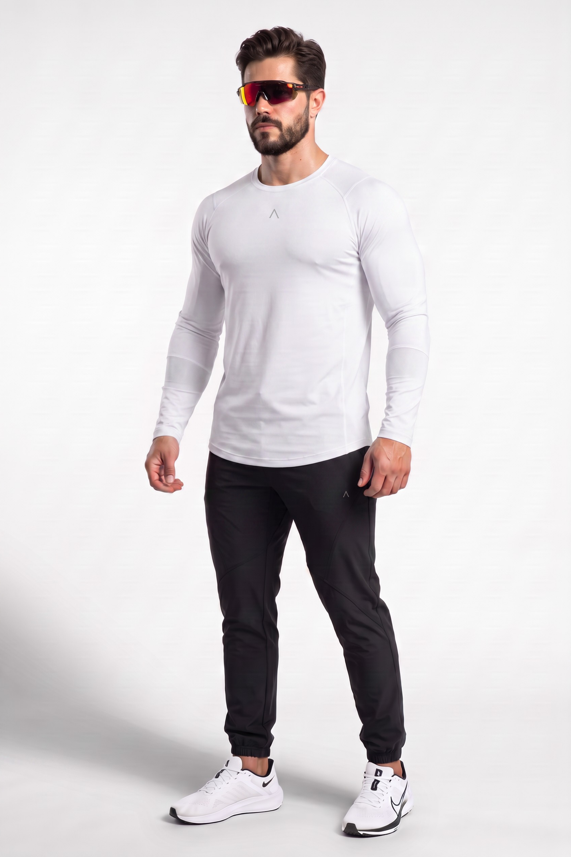 POLO MANGA LARGA DEPORTIVO HOMBRE VELOCITY BLANCO - 3