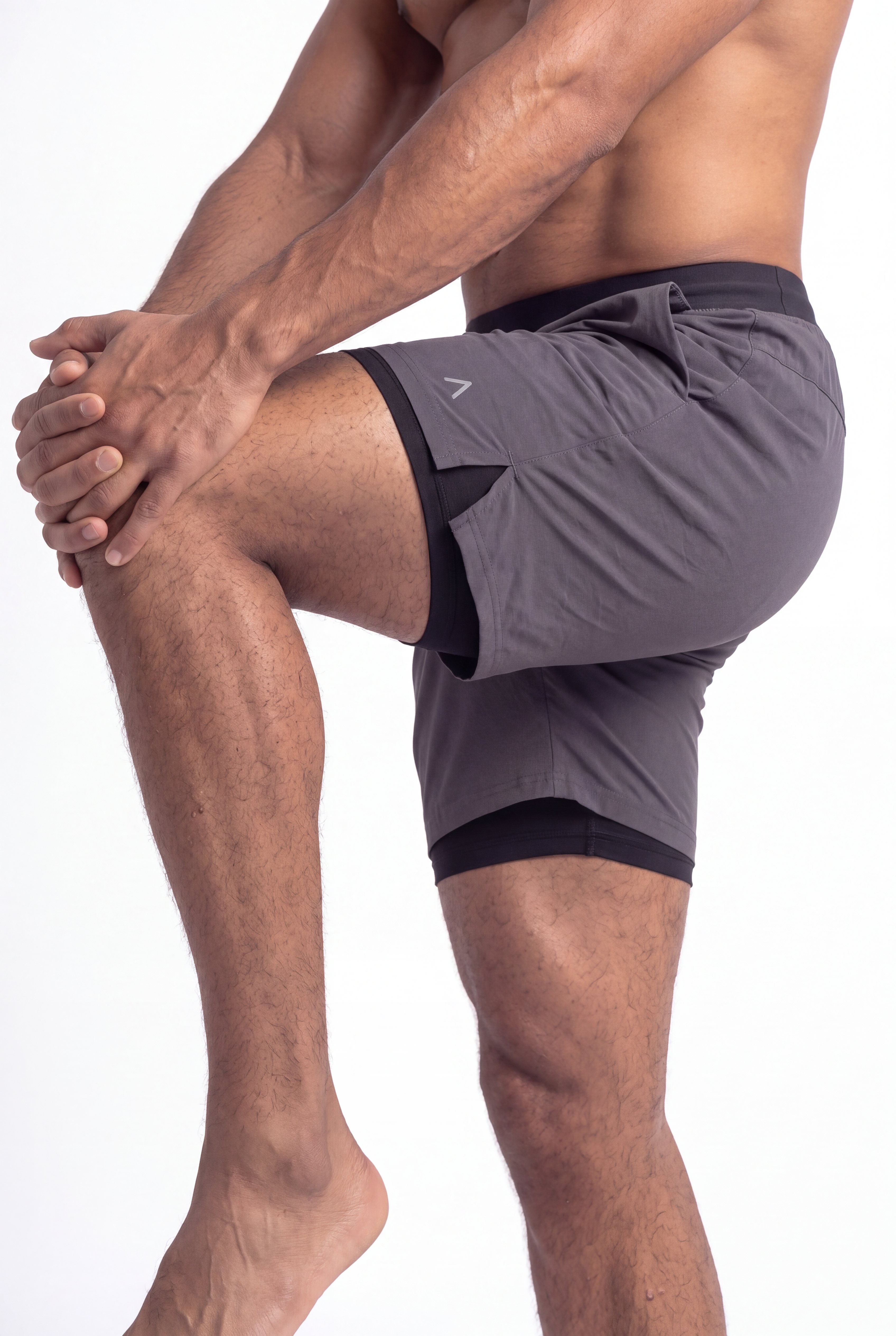 SHORT DEPORTIVO HOMBRE RUNTECH GRIS - 4