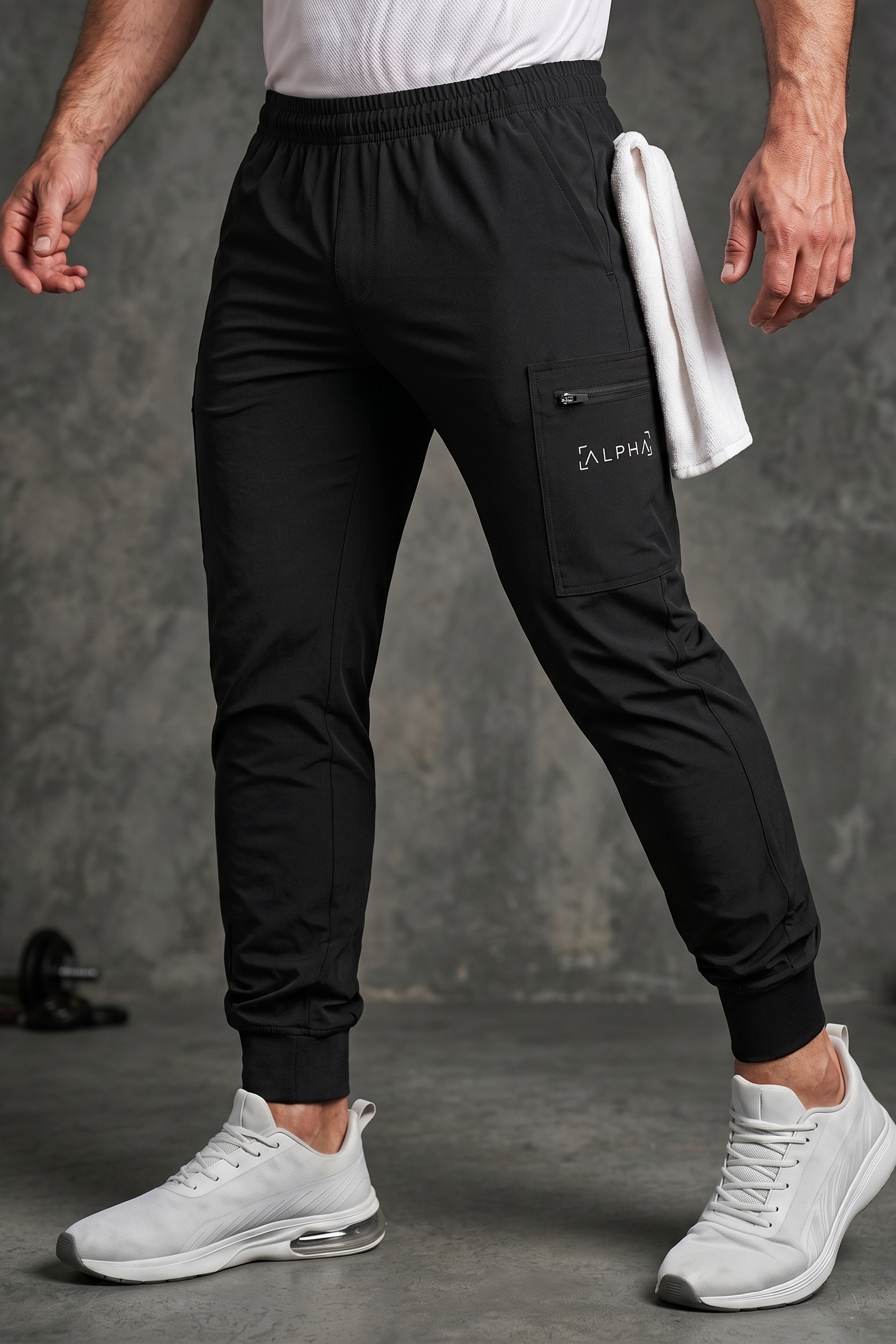 JOGGER DEPORTIVO HOMBRE CARGO NEGRO - 1