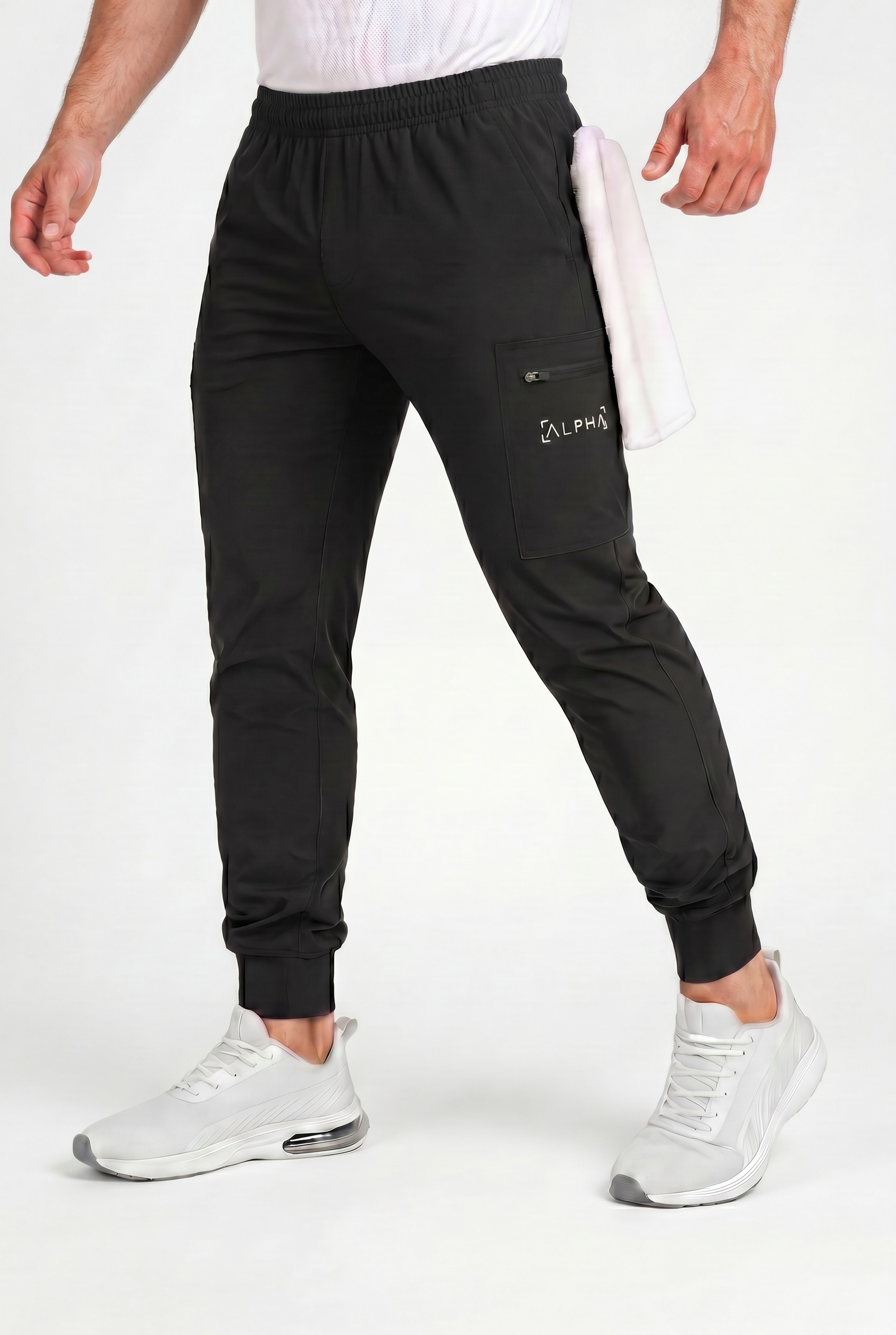 JOGGER DEPORTIVO HOMBRE CARGO NEGRO - 4