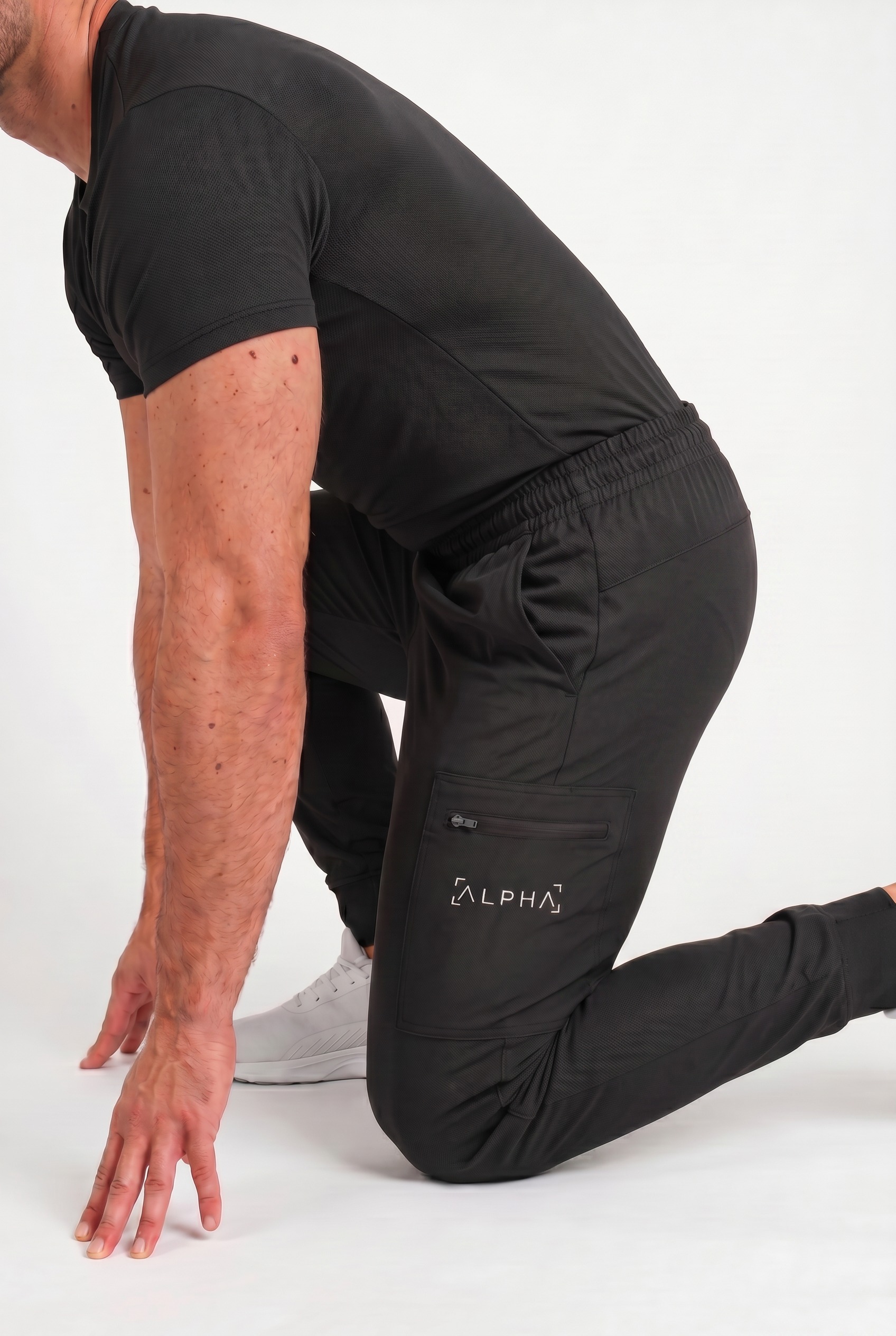 JOGGER DEPORTIVO HOMBRE CARGO NEGRO - 7
