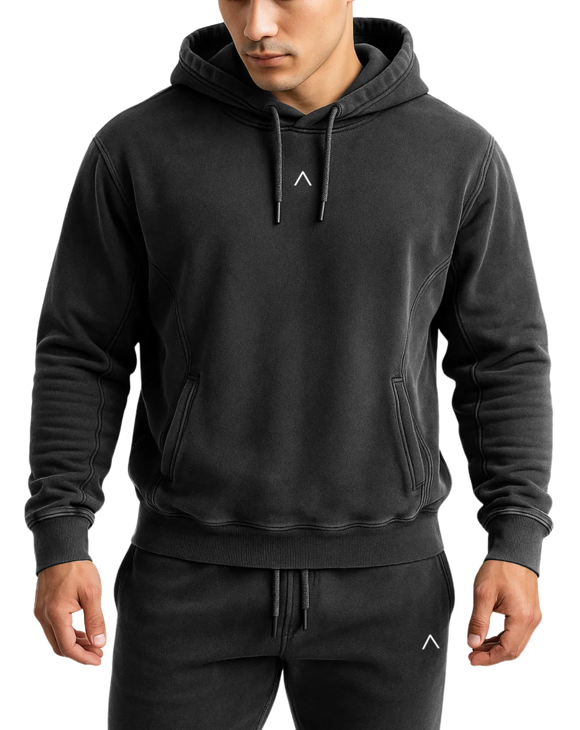 POLERA DEPORTIVA HOMBRE ESSENTIAL HOODIE GRIS - 5