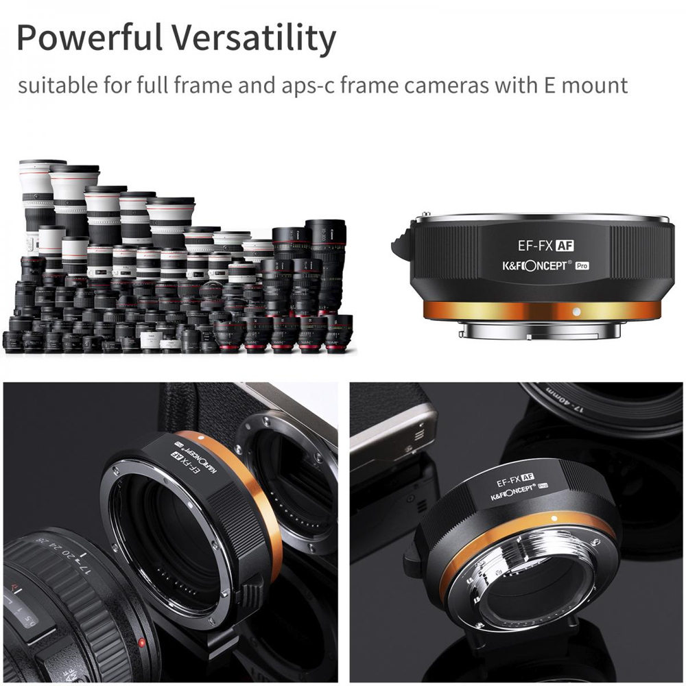 ADAPTADOR AUTOFOCUS KYF CONCEPT OBJETIVOS EF/EF-S EN MONTURA FUJIFILM FX KF06.465 - 5