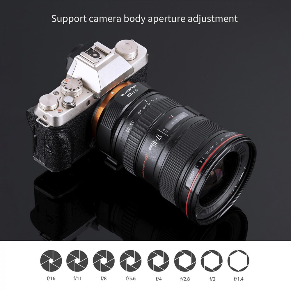 ADAPTADOR AUTOFOCUS KYF CONCEPT OBJETIVOS EF/EF-S EN MONTURA FUJIFILM FX KF06.465 - 6