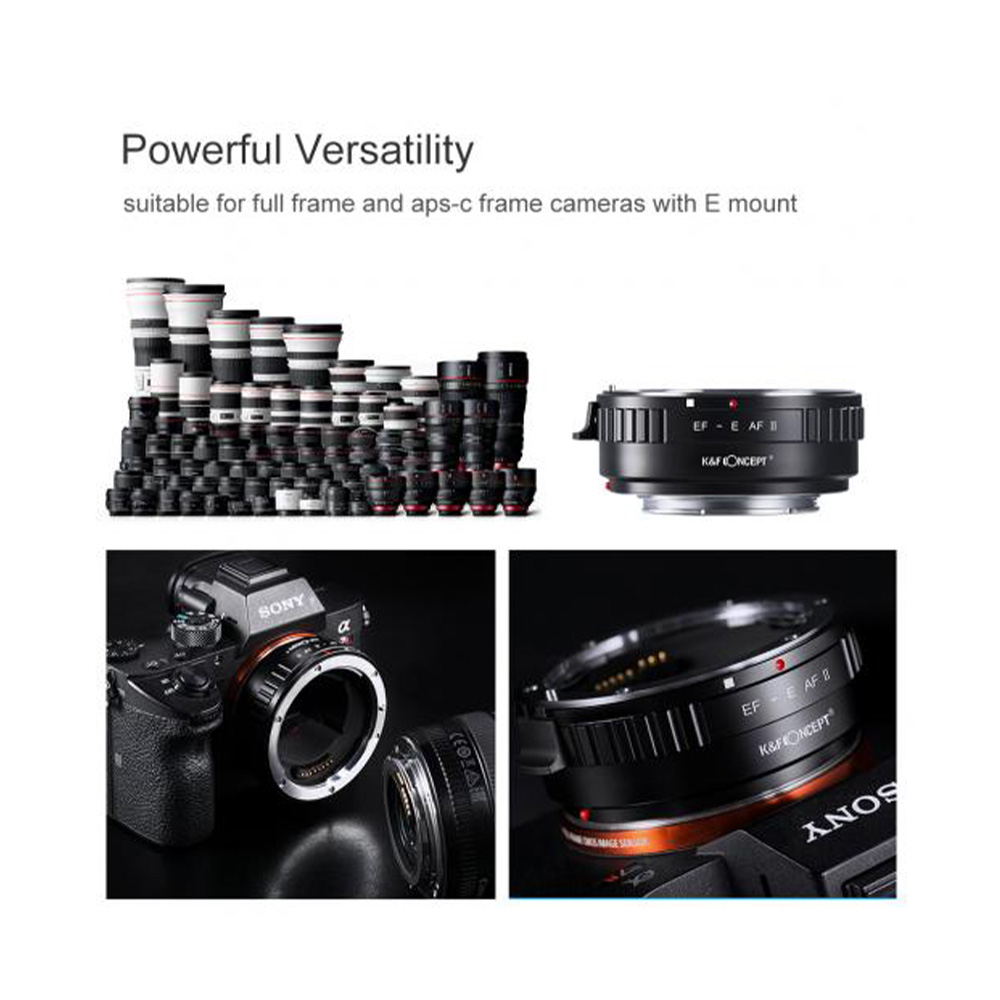Adaptador K&F Concept montura Sony E para Lentes Canon EF/EF-S KF06.433 - 3