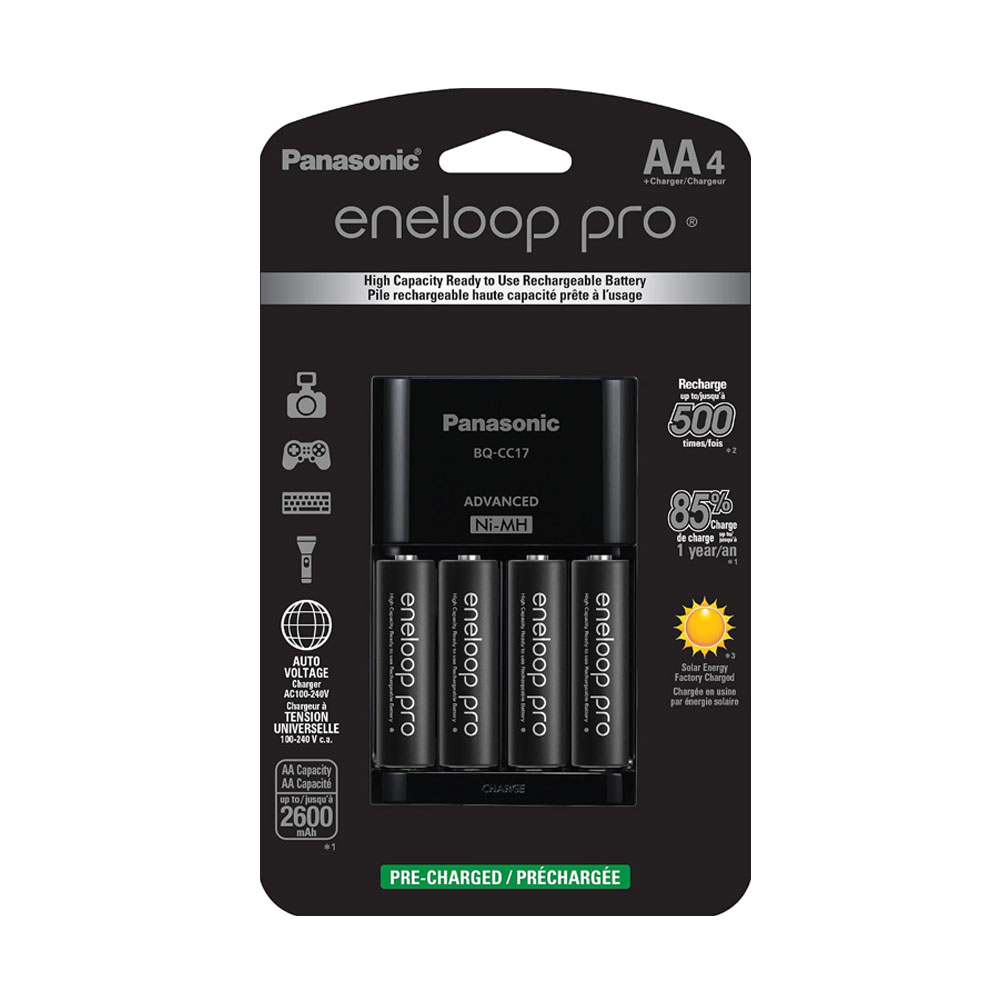 PILAS ENELOOP RECARGABLES 2500MAH PACK X4 AA+CARGADOR BQ-CC17 - 1