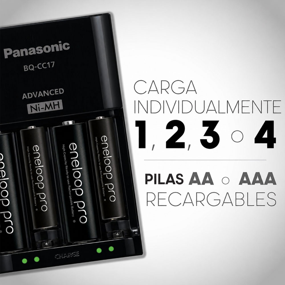 PILAS ENELOOP RECARGABLES 2500MAH PACK X4 AA+CARGADOR BQ-CC17 - 3