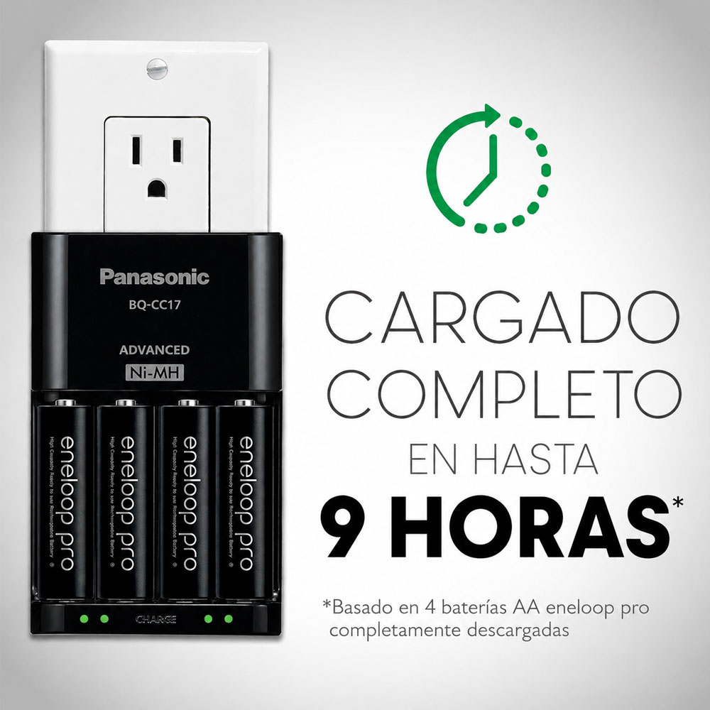 PILAS ENELOOP RECARGABLES 2500MAH PACK X4 AA+CARGADOR BQ-CC17 - 4