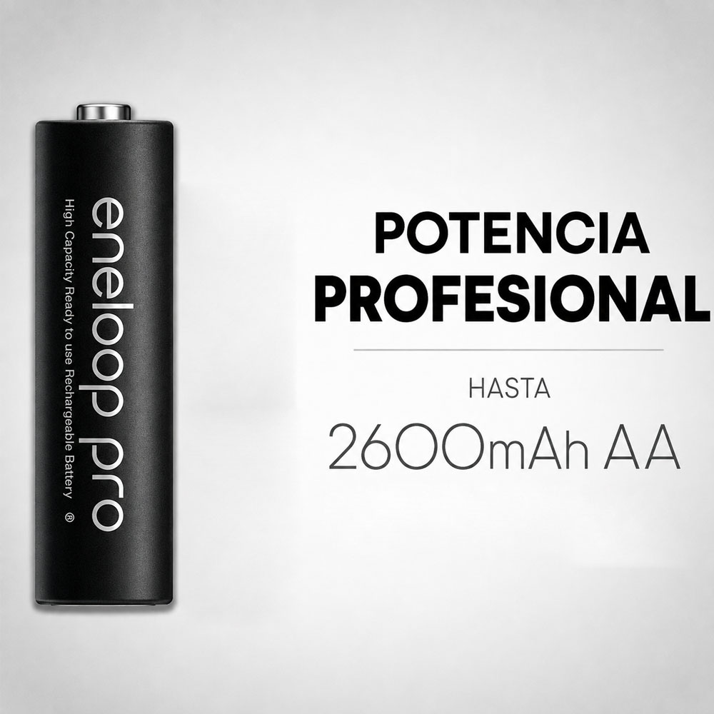 PILAS ENELOOP RECARGABLES 2500MAH PACK X4 AA+CARGADOR BQ-CC17 - 5