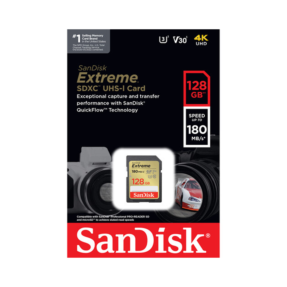 MEMORIA SANDISK SD EXTREME 128GB R180MB W90MB - 4