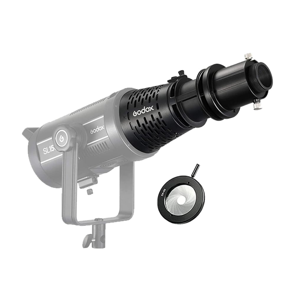 PROYECTOR GODOX SA-P + ADAPTADOR SA-17 + IRIS SA-06 - 1