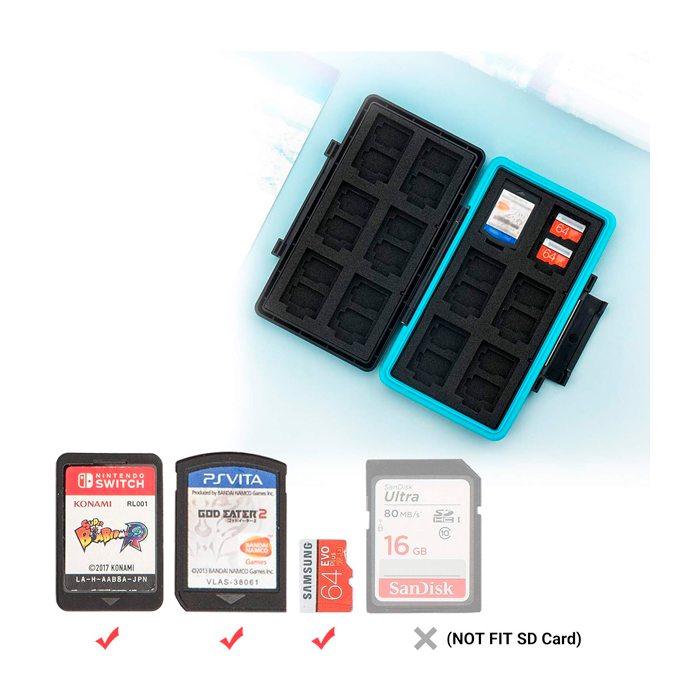 ESTUCHE PARA JUEGOS NINTENDO SWITCH JJC (12 JUEGOS NINTENDO SWITCH + 24 MICRO SD) - 2