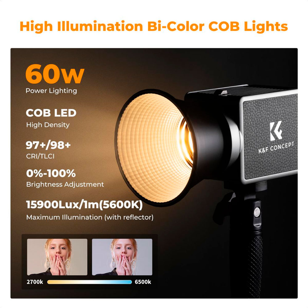 LUZ CONTINUA PORTATIL KYF CONCEPT PL-60B KF34.045 - 2