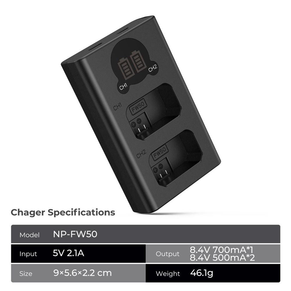 CARGADOR PARA BATERIA NP-FW50 KYF CONCEPT KF28.0009V1 - 7