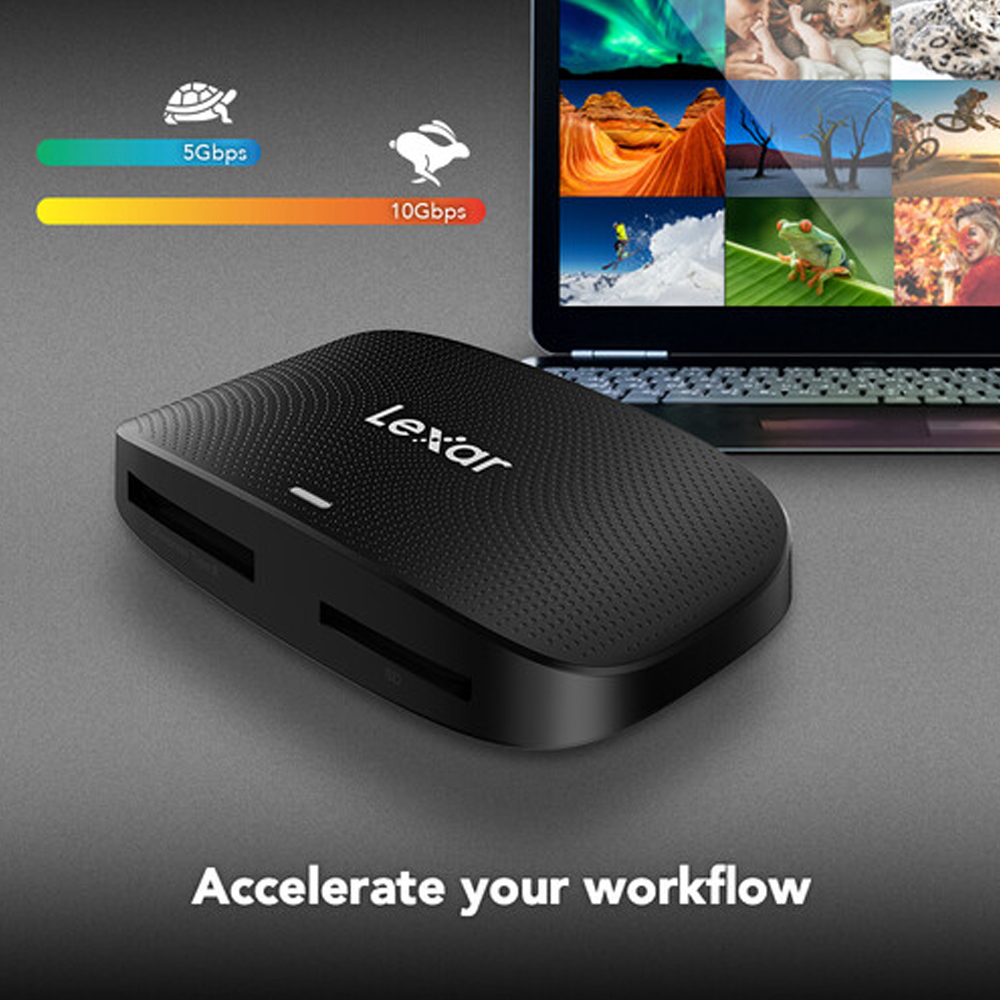 LECTORA LEXAR PROFESSIONAL 2 EN 1 (CFEXPRESS TIPO B, SD) USB 3.2 2DA GEN - LRW520U-RNBNG - 6
