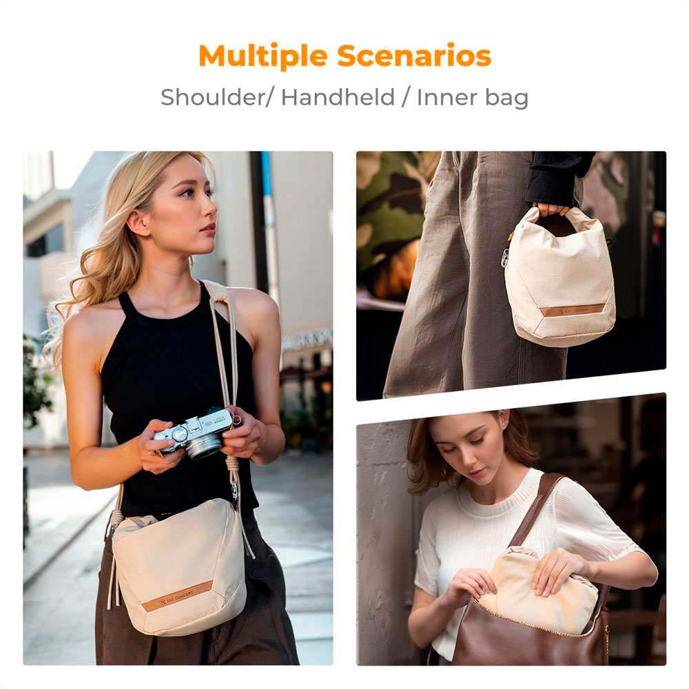 BOLSO KYF CONCEPT KF13.168V1 - BEIGE PARA CAMARA FOTOGRAFICA - 3