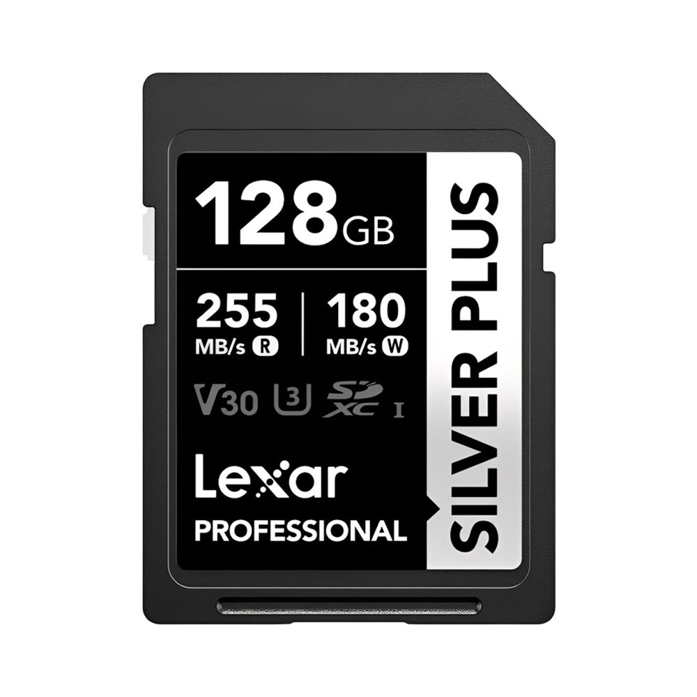 MEMORIA SD LEXAR PROFESSIONAL 128GB SILVER PLUS - R:255MB - W:180MB - 1