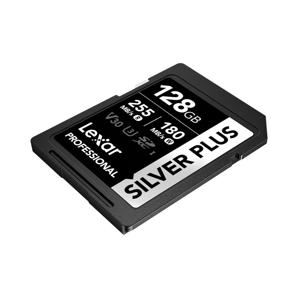MEMORIA SD LEXAR PROFESSIONAL 128GB SILVER PLUS - R:255MB - W:180MB - 2