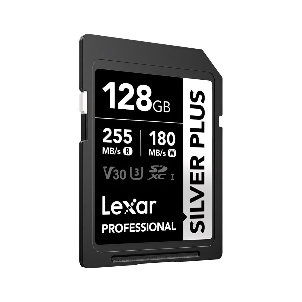 MEMORIA SD LEXAR PROFESSIONAL 128GB SILVER PLUS - R:255MB - W:180MB - 5