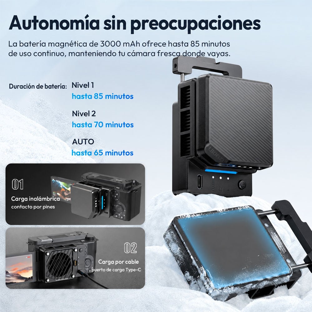 KIT REFRIGERADOR TERMOSTÁTICO SEMICONDUCTOR ULANZI CU01 + BATERIA MAGNETICA SKU.C045 - 6