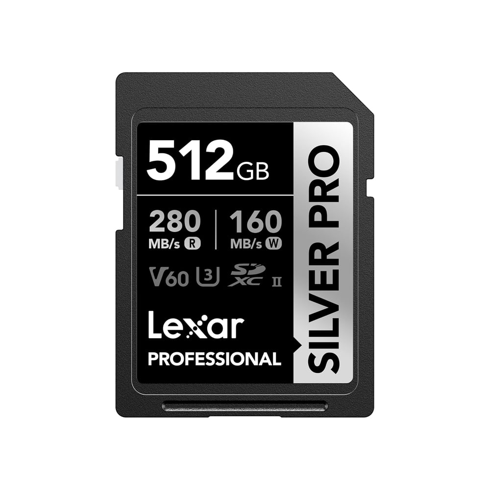 MEMORIA SD LEXAR PROFESSIONAL 512GB SILVER PRO - R:280MB - W:160MB - 1