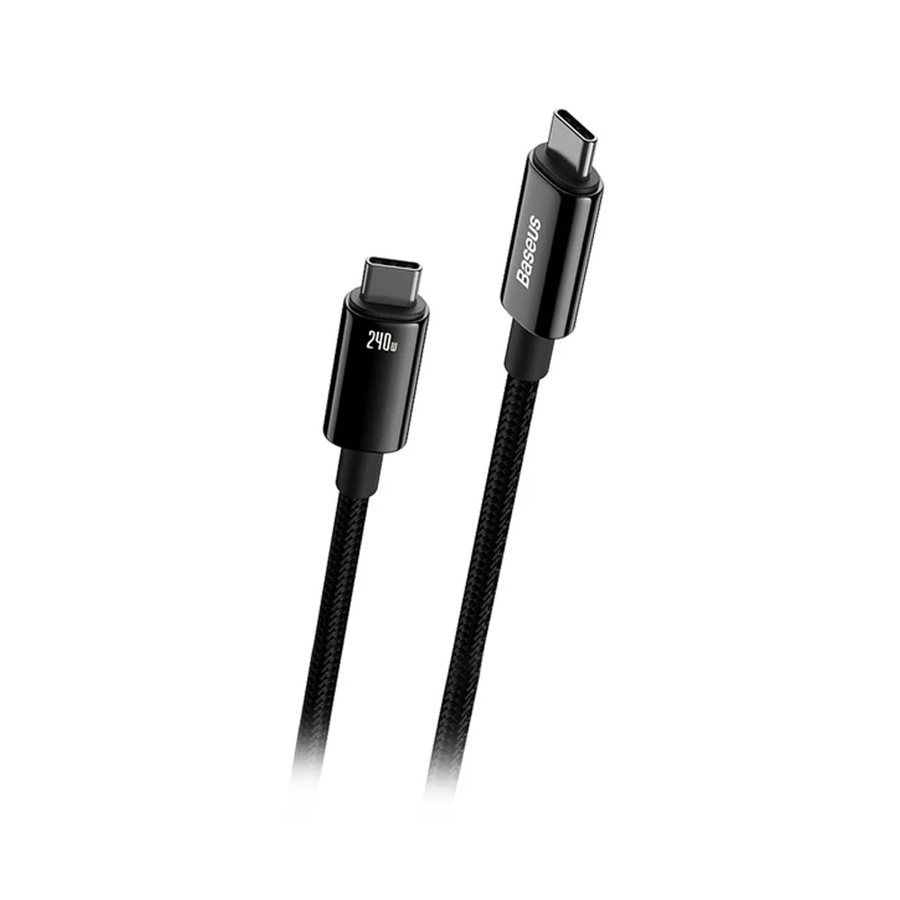 CABLE BASEUS FAST CHARGING DATA 240W - TUNGSTEN GOLD - 3 METROS - 4