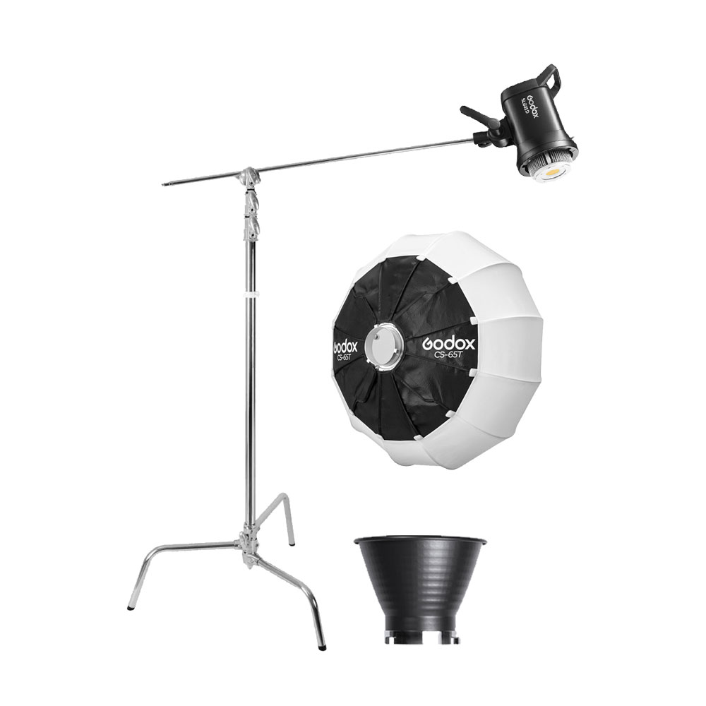 COMBO LUZ CONTINUA GODOX SL60IID + PARANTE CSTAND 270CS + SOFTBOX LANTERN CS-65T - 1