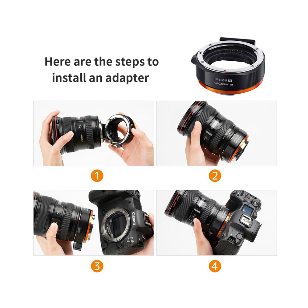 ADAPTADOR KYF CONCEPT PARA MONTURA EOS R USAR LENTES CANON EF/EF-S KF06.467 - 3