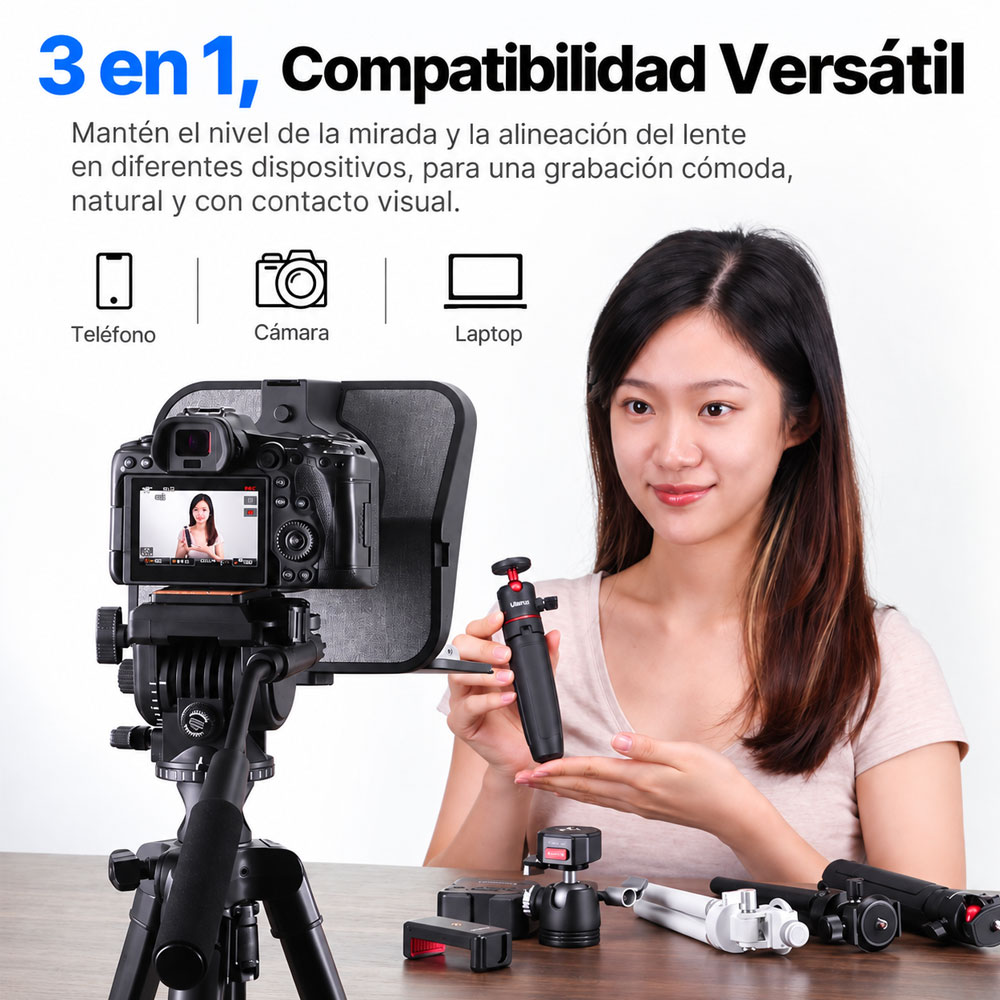 TELEPROMPTER ULANZI RT02 - PARA TABLETS Y SMARTPHONES - 5