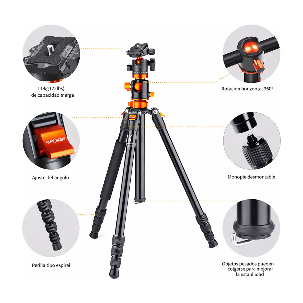 TRIPODE KYF CONCEPT KF09.090V1 - SA254T2 / T254A4 + BH-28L - 8