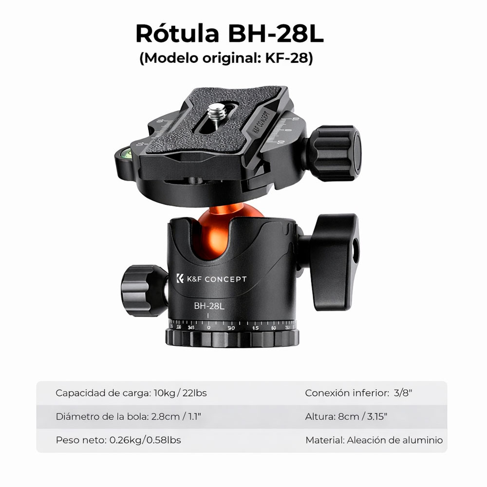 TRIPODE KYF CONCEPT KF09.119 - T254A7+BH-28L - 6