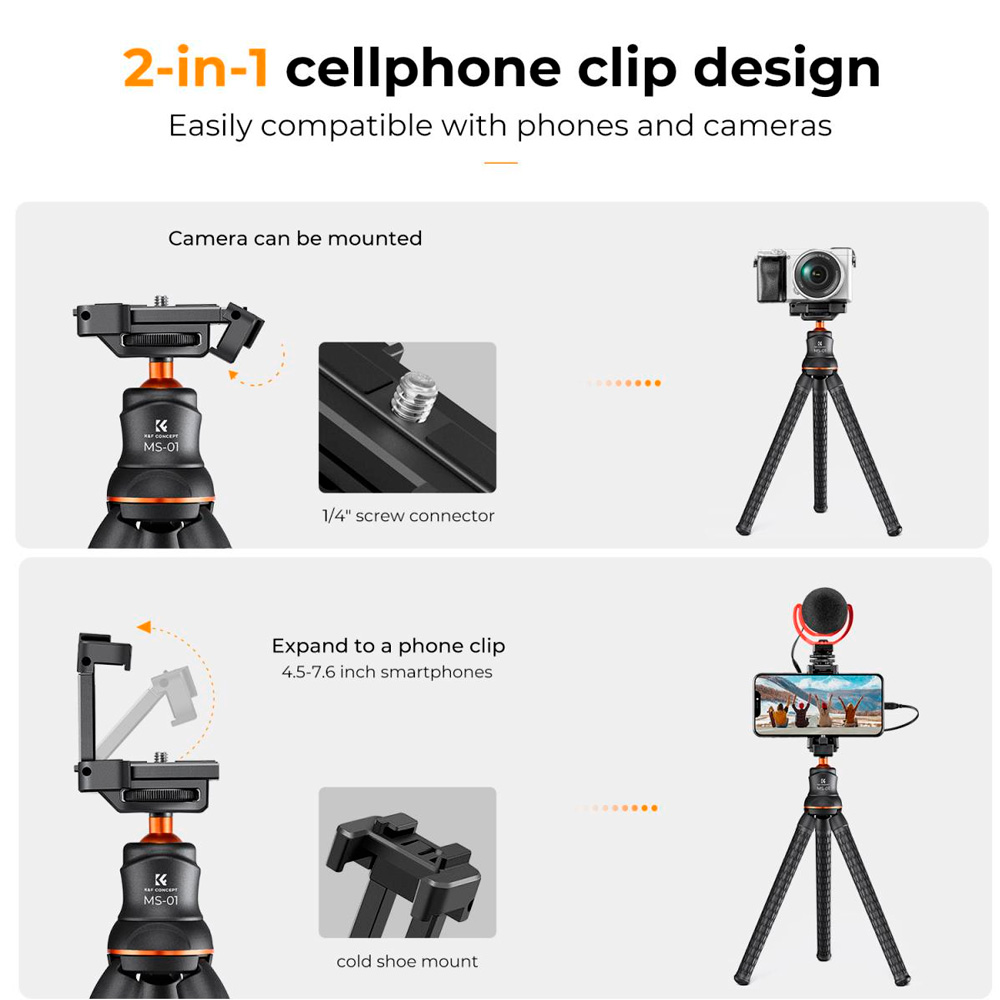 TRIPODE FLEXIBLE KYF CONCEPT KF09.129 MS01 - 2