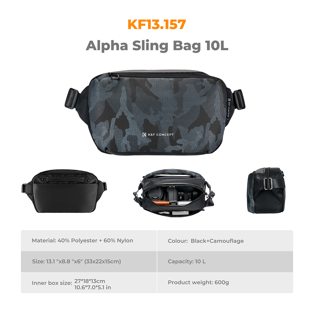 ESTUCHE KYF CONCEPT 10L - KF13.157V4 - CAMUFLAJE GRIS - 2