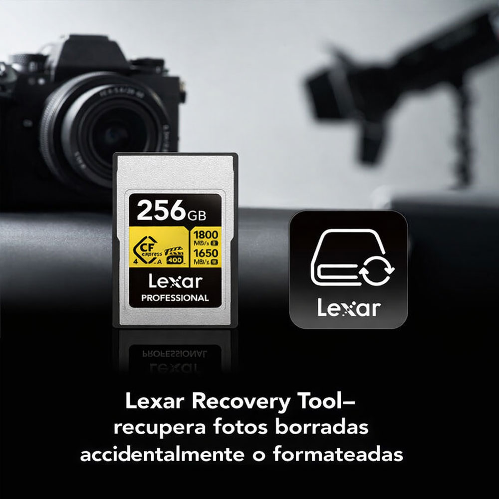 MEMORIA CFEXPRESS 4.0 LEXAR PROFESSIONAL 256GB TYPE A - GOLD SERIES - R:1800MB - W:1650MB - 6