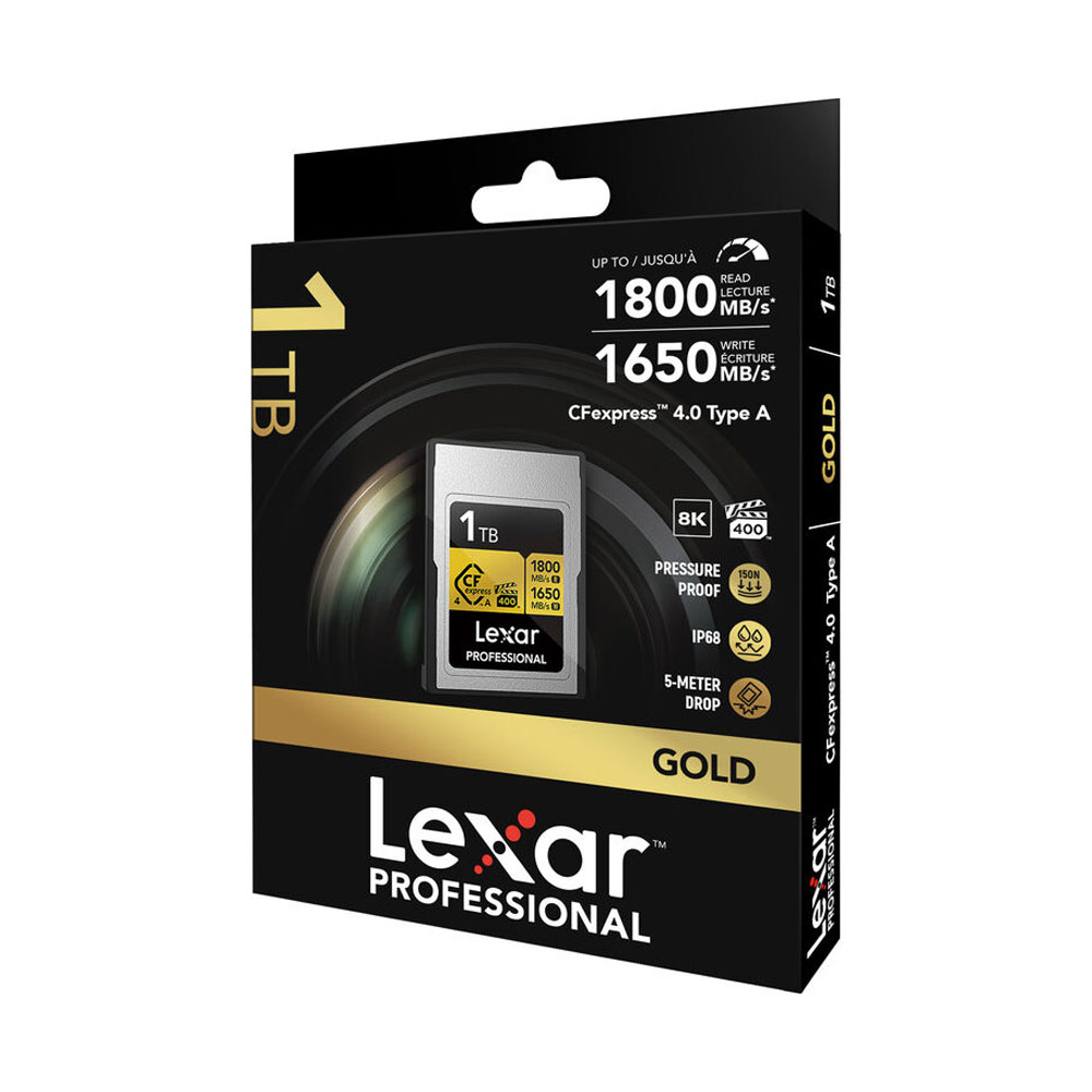 MEMORIA CFEXPRESS 4.0 LEXAR PROFESSIONAL 1TB TYPE A - GOLD SERIES - R:1800MB - W:1650MB - 10