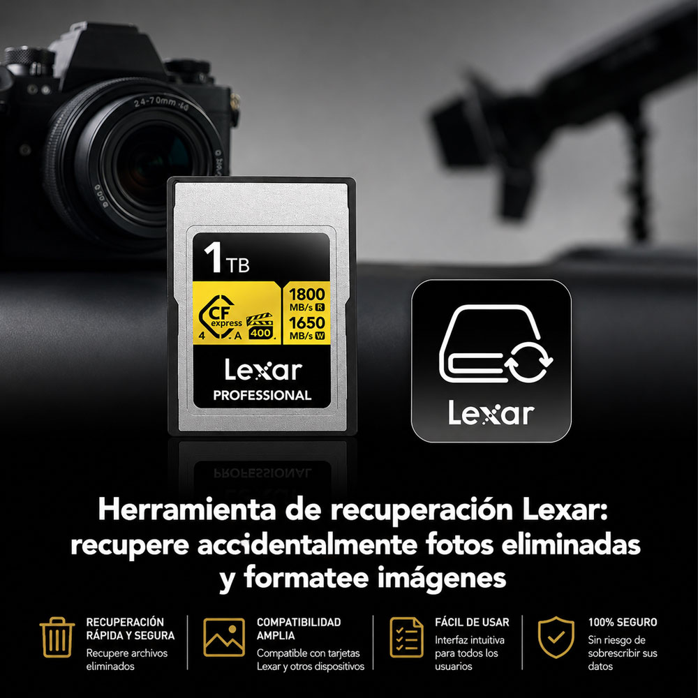 MEMORIA CFEXPRESS 4.0 LEXAR PROFESSIONAL 1TB TYPE A - GOLD SERIES - R:1800MB - W:1650MB - 6