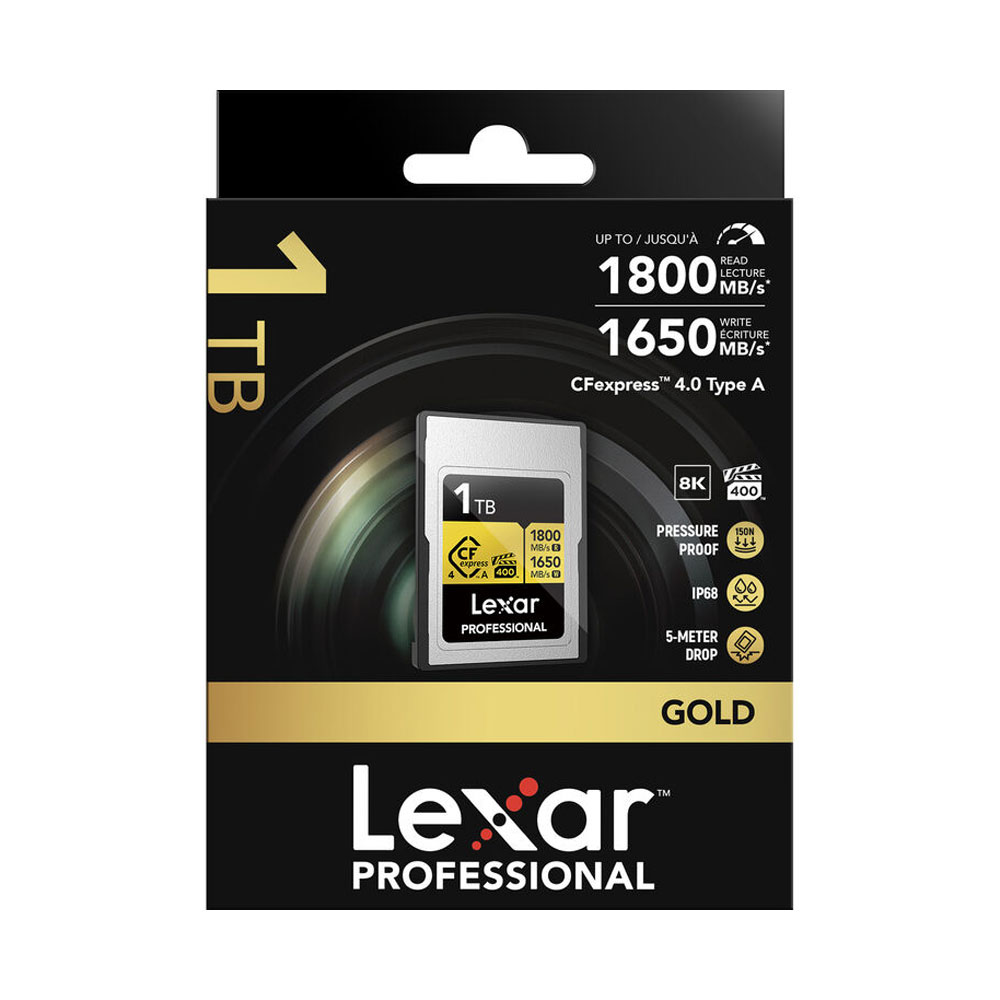 MEMORIA CFEXPRESS 4.0 LEXAR PROFESSIONAL 1TB TYPE A - GOLD SERIES - R:1800MB - W:1650MB - 9