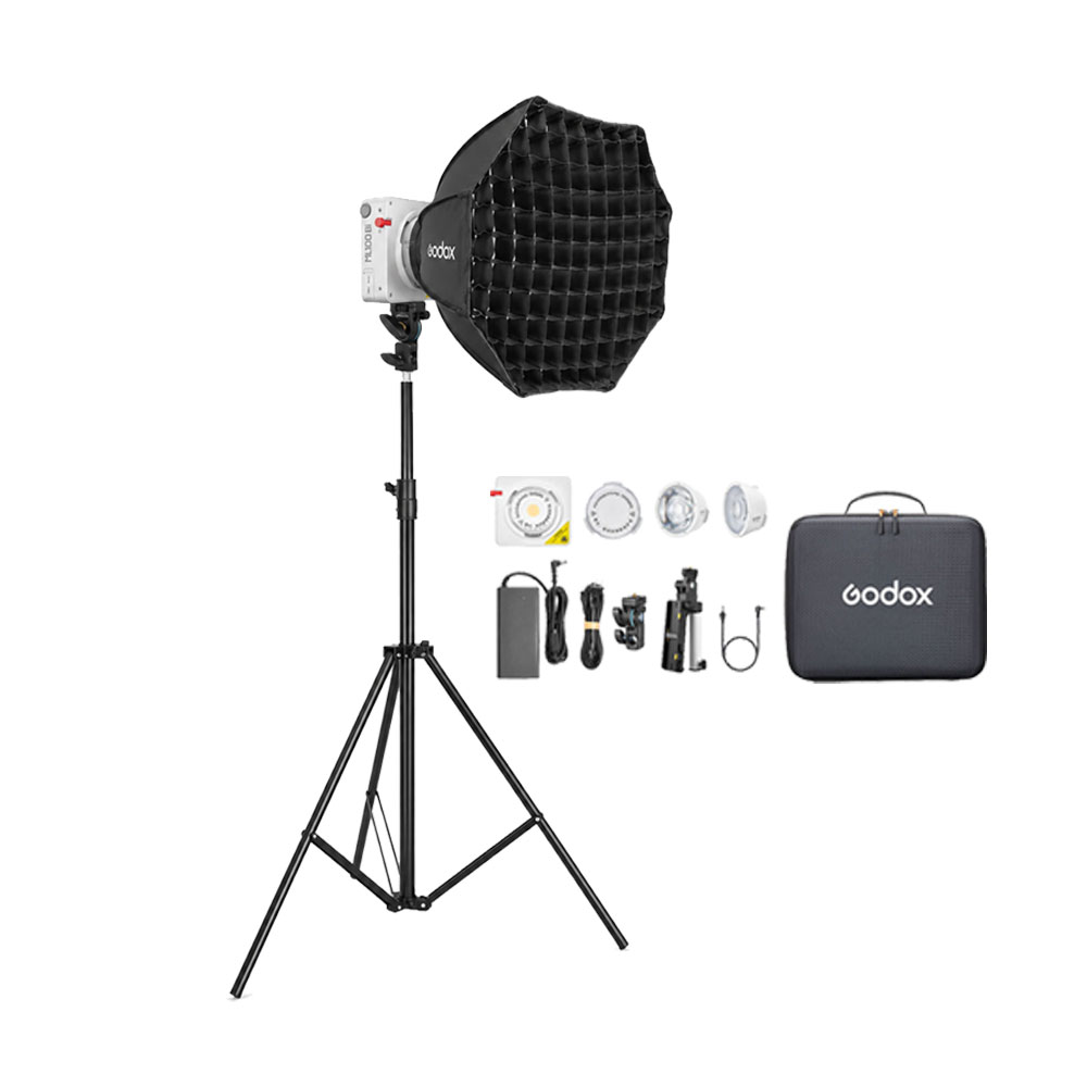 LUZ CONTINUA GODOX ML100R KIT 2 + PARANTE + SOFTBOX AD-S60S - 1